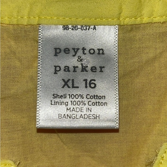 Peyton & Parker Sunny Yellow Kids Eyelet Dress - Picture 5 of 5